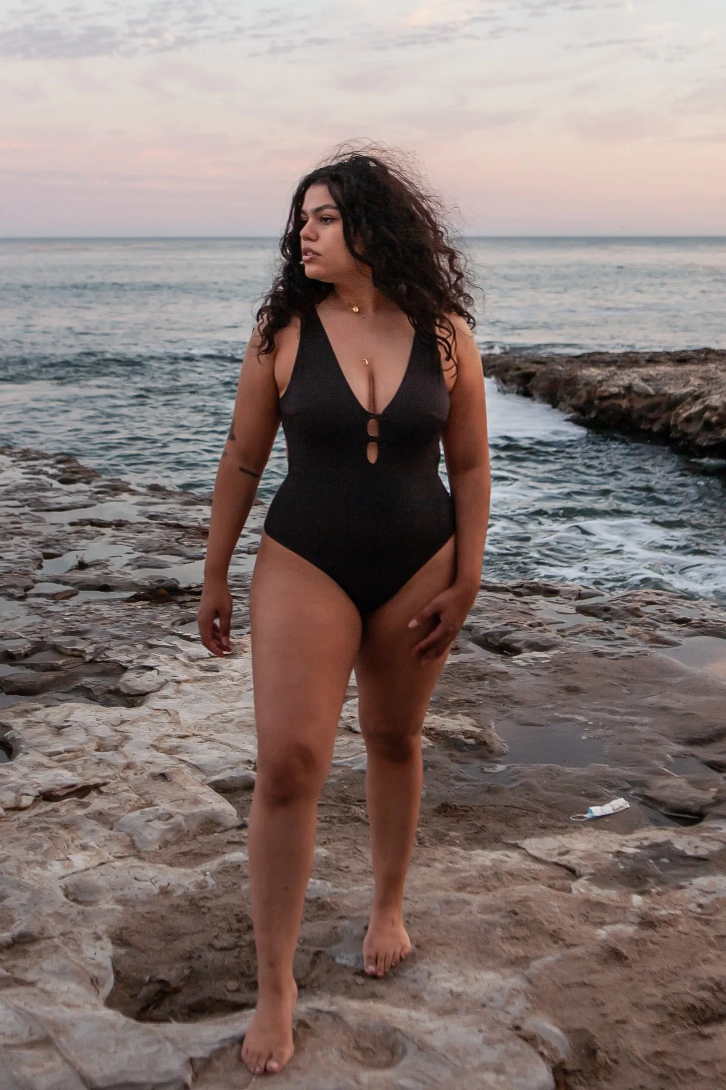 Midway Onesie| Pink Palm   Conch