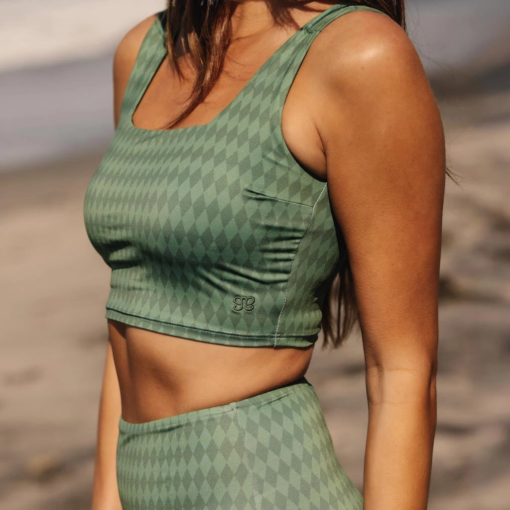 Moss Diamond Olivia Swim Crop