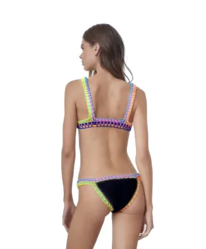 PQ Swim Ferrarini Black Crochet Bottom
