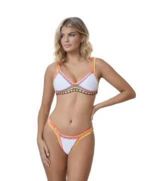 PQ Swim Ferrarini White Crochet Top