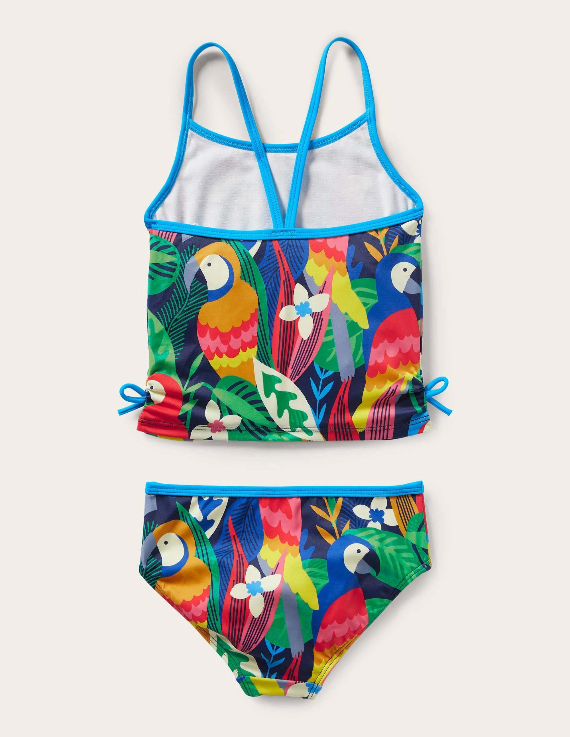 Ruched Tankini Set-Multi Rainbow Rainforest