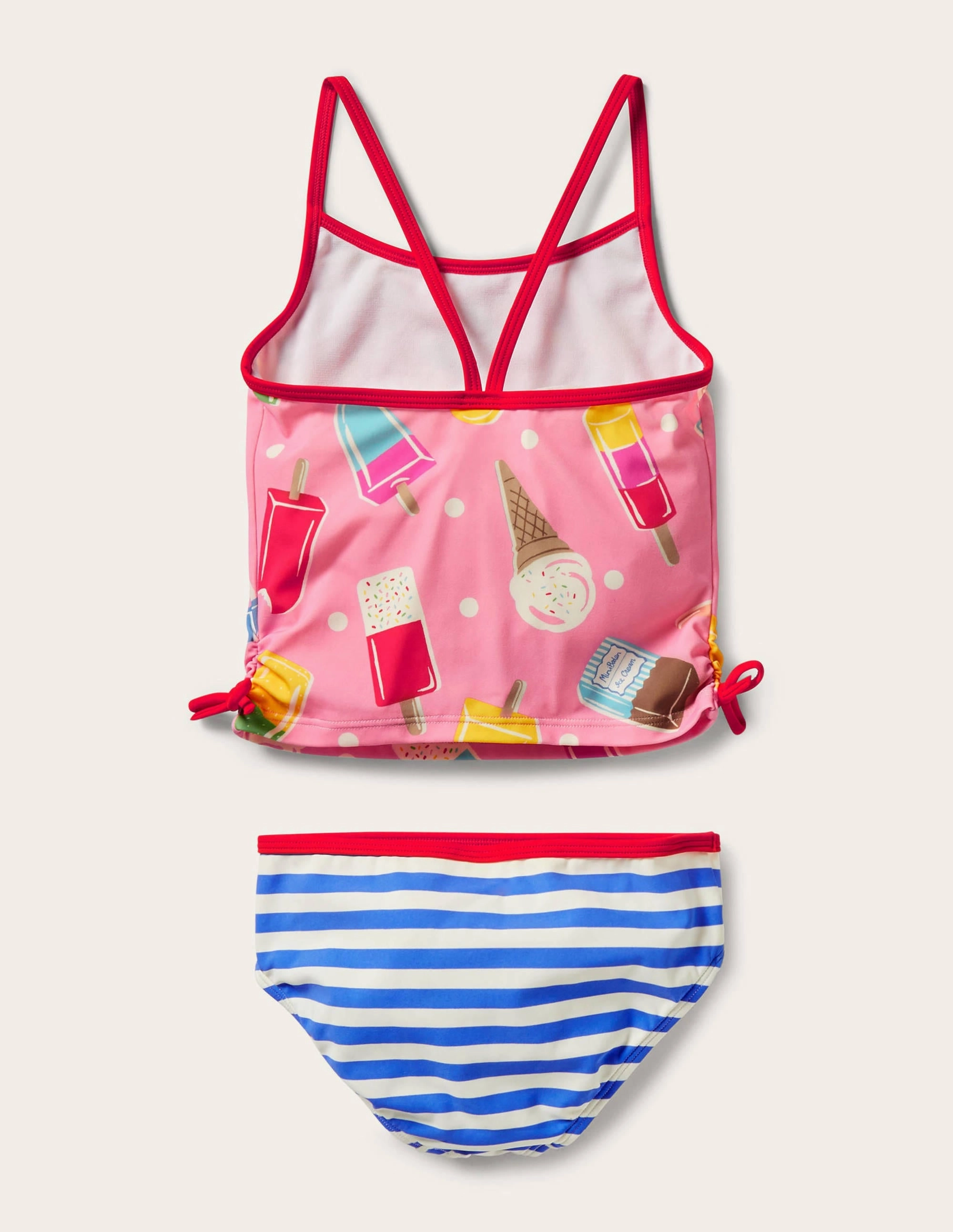 Ruched Tankini Set-Pink Lemonade Ice Cream Spot