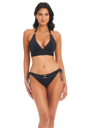 SALE Bleu Rod Beattie Fine Line Black Halter Top