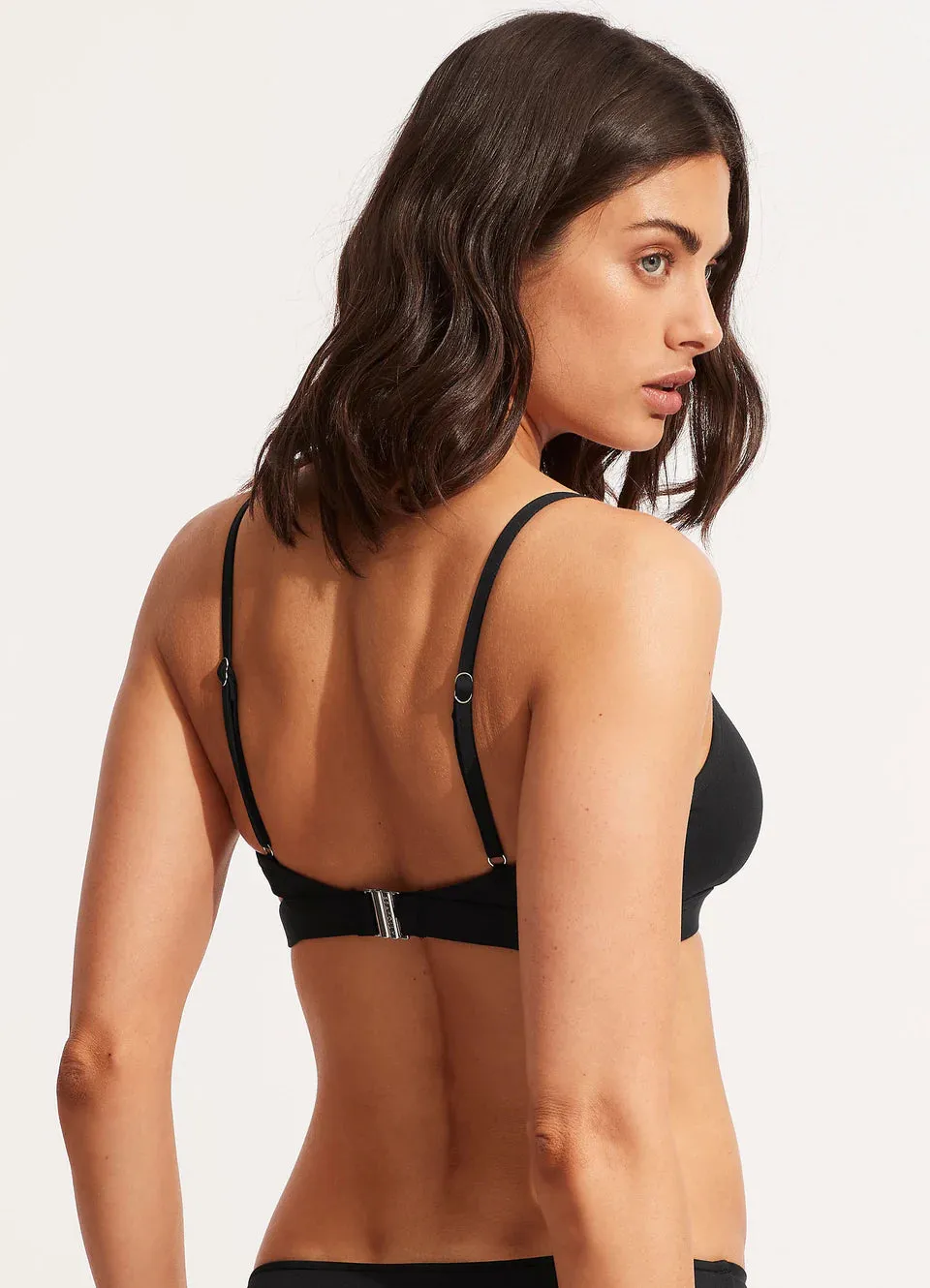 SALE Seafolly Collective Black Hybrid Bralette Top