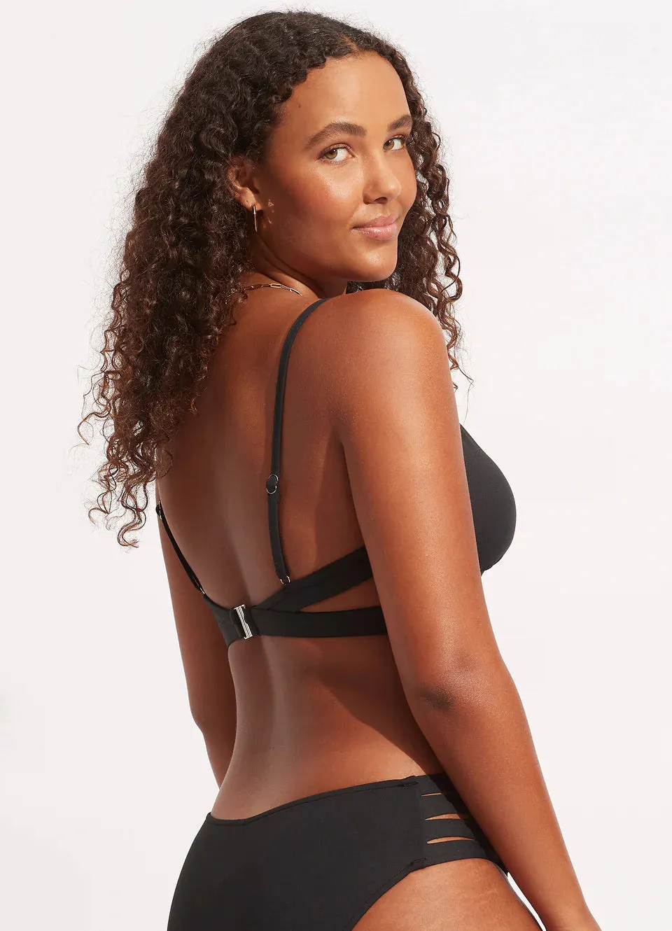 SALE Seafolly Collective Black Hybrid Bralette Top