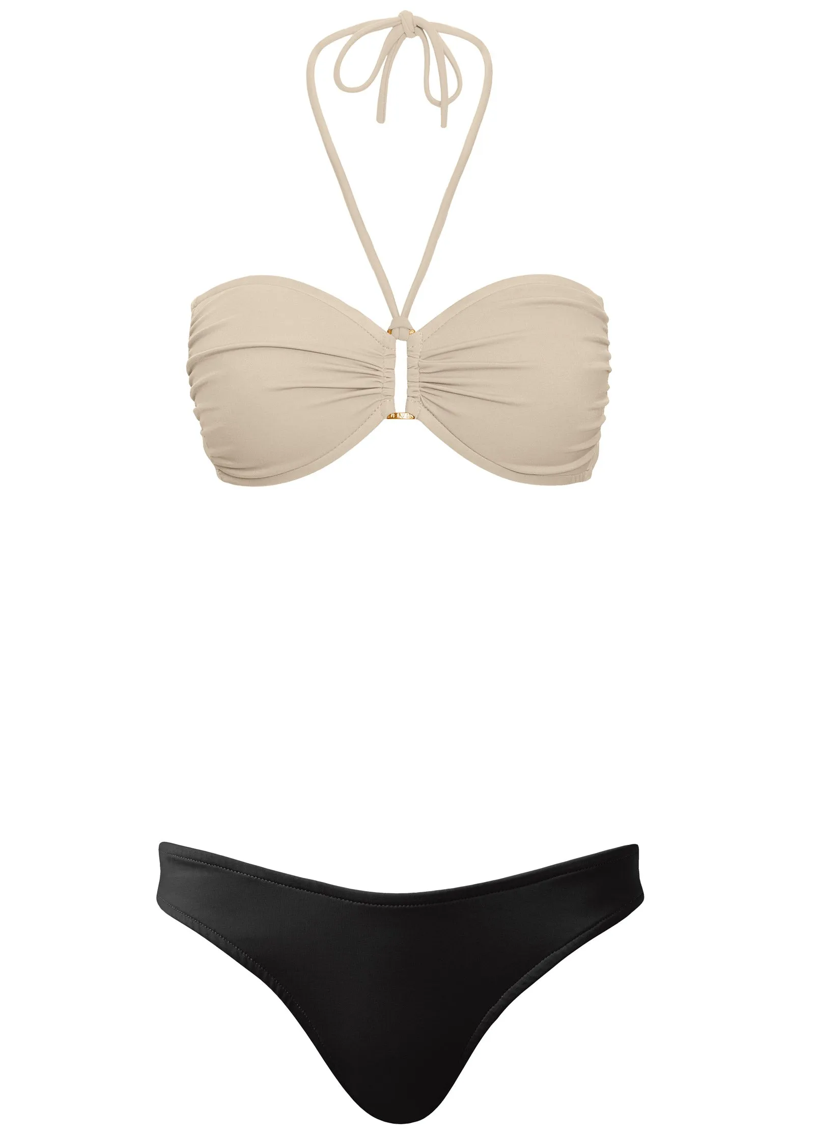Shapely Ruched Bandeau - Brazilian Sand