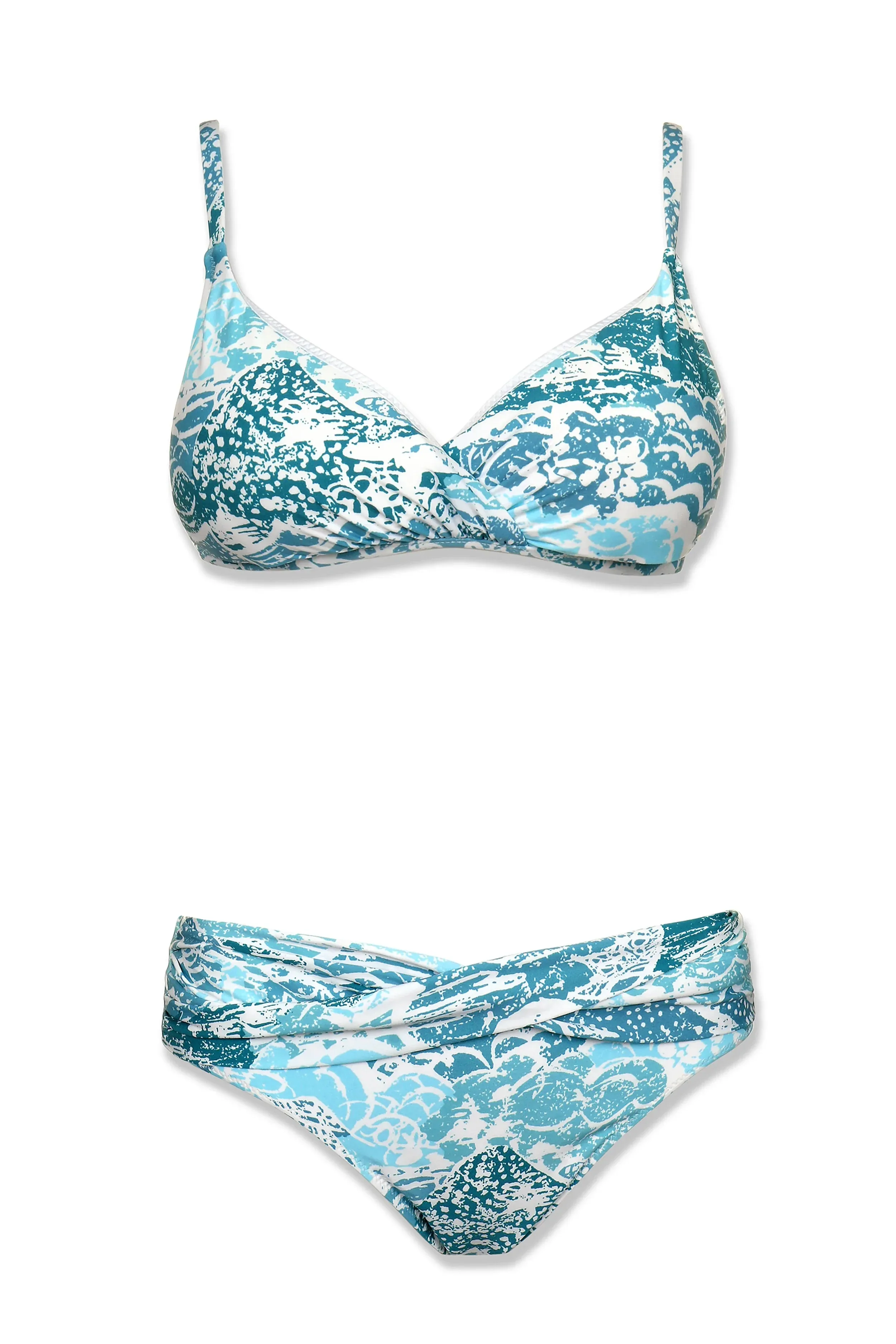 Shirred Crossover Bra  |  Malibu