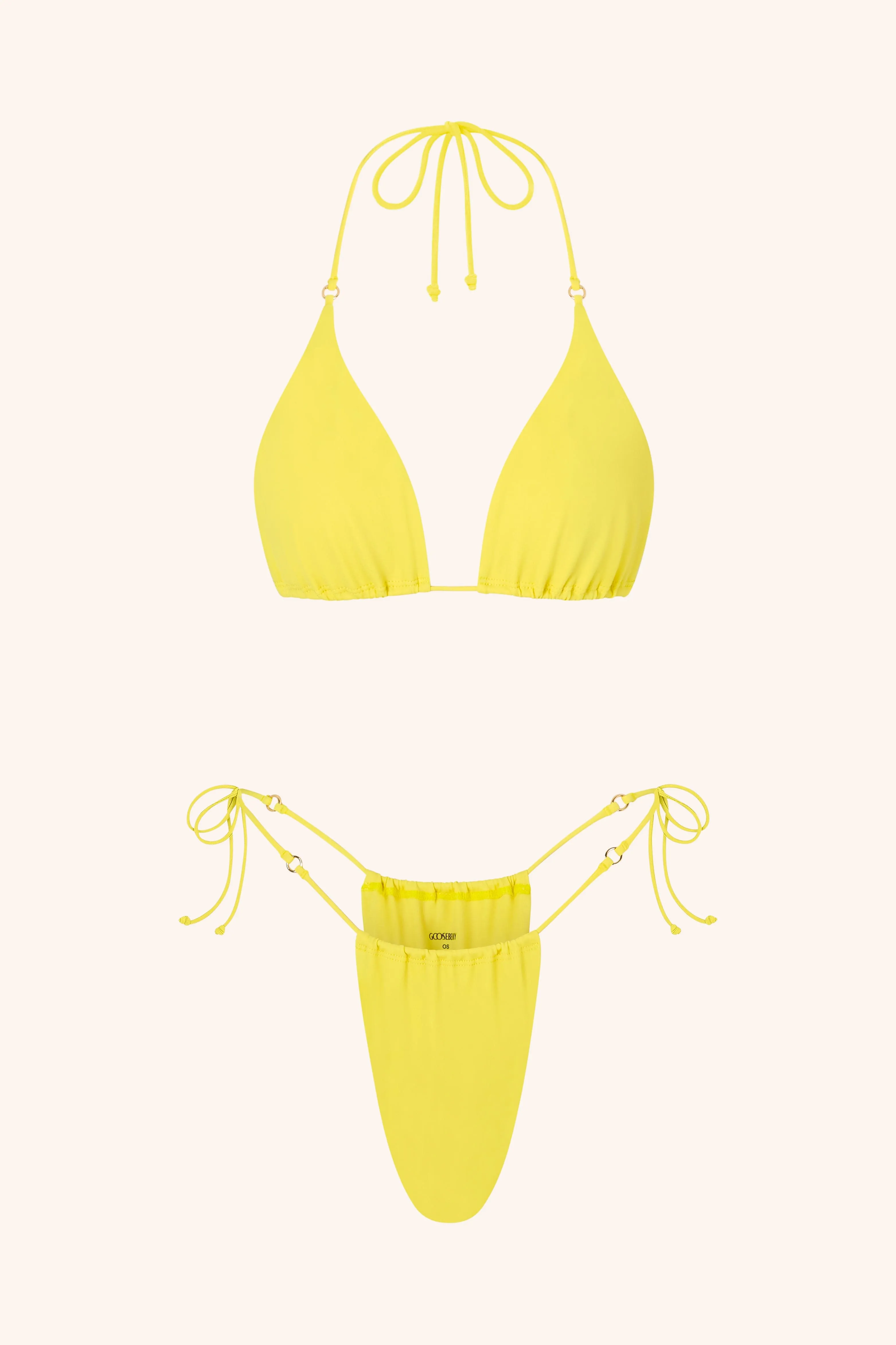 Side Tie Bikini Briefs Plum