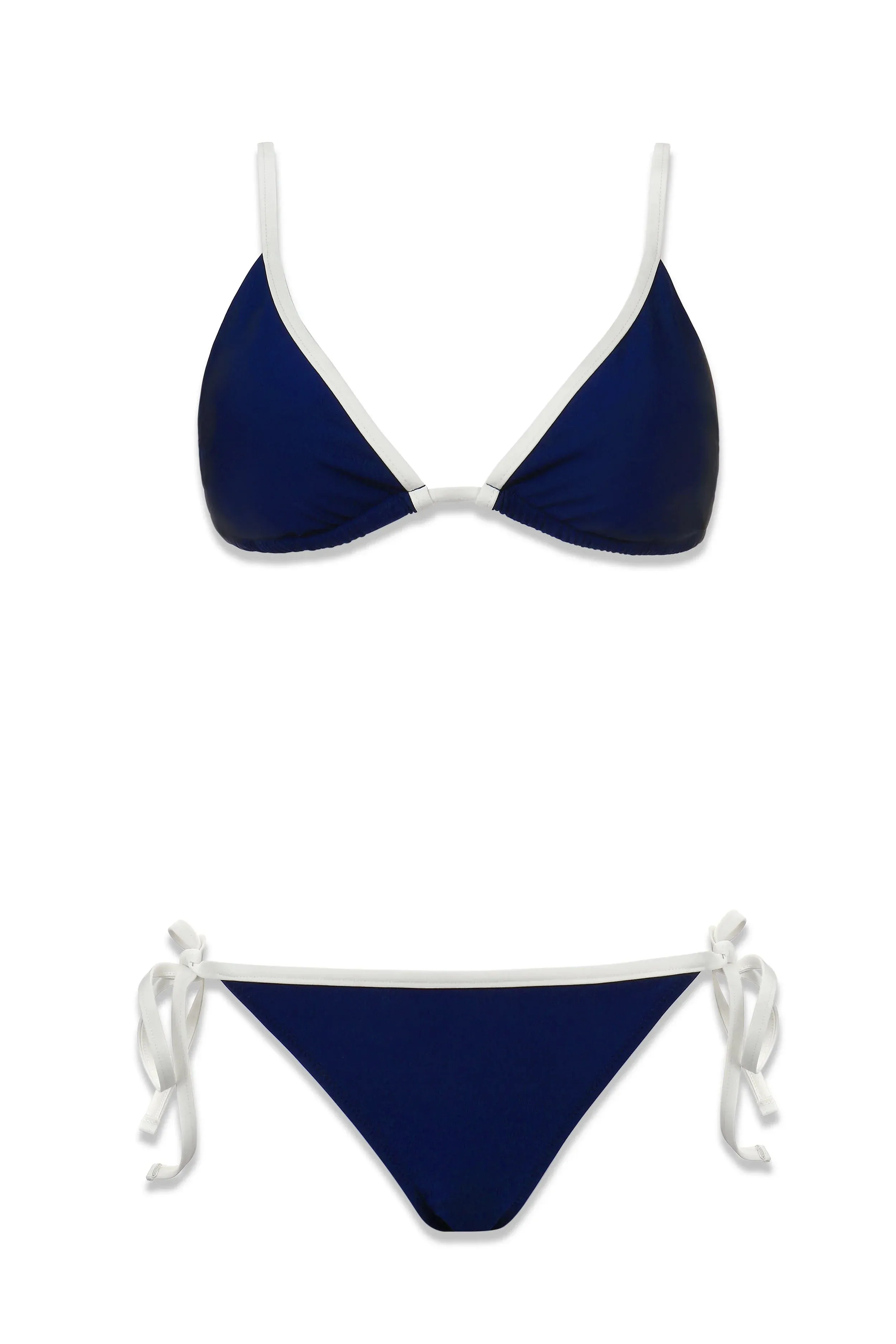String Bottom With Binding  |  Navy Ivory