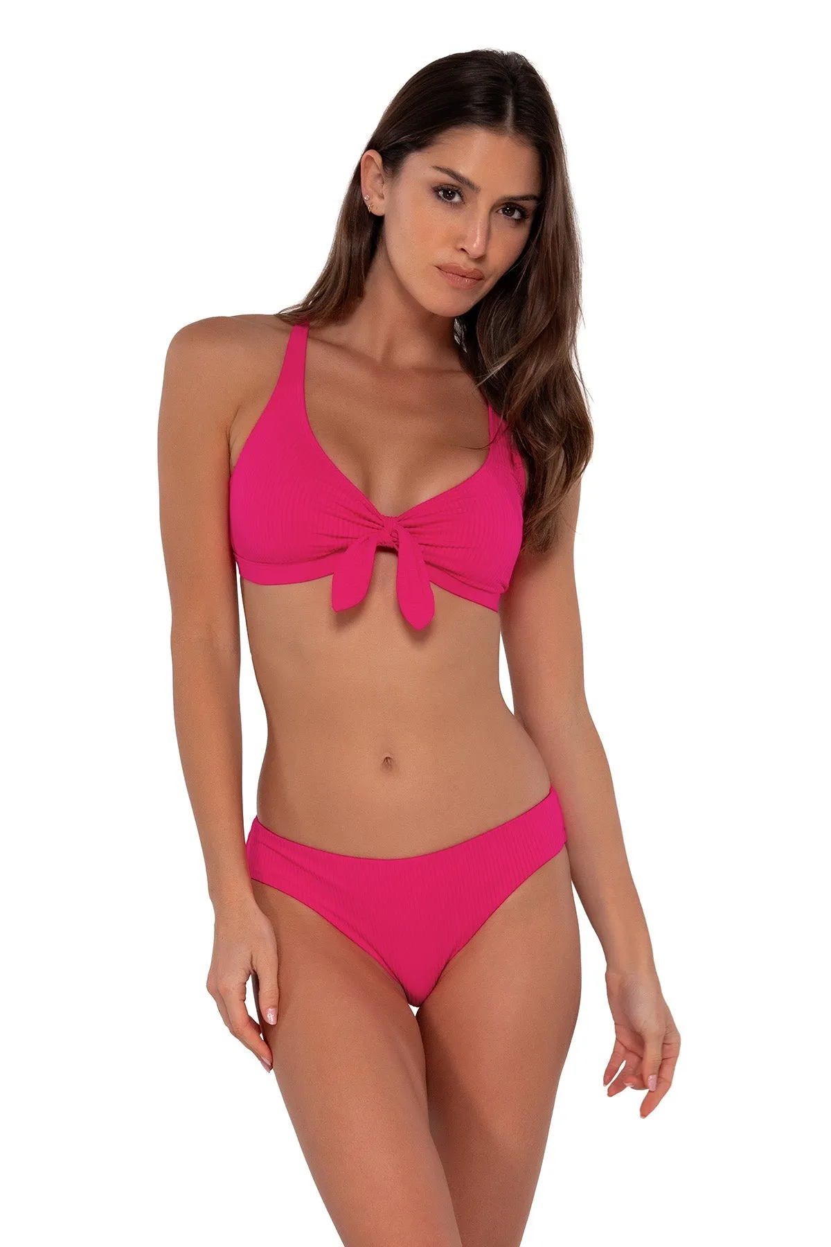 Sunsets Begonia Sandbar Rib Brandi Bralette Top