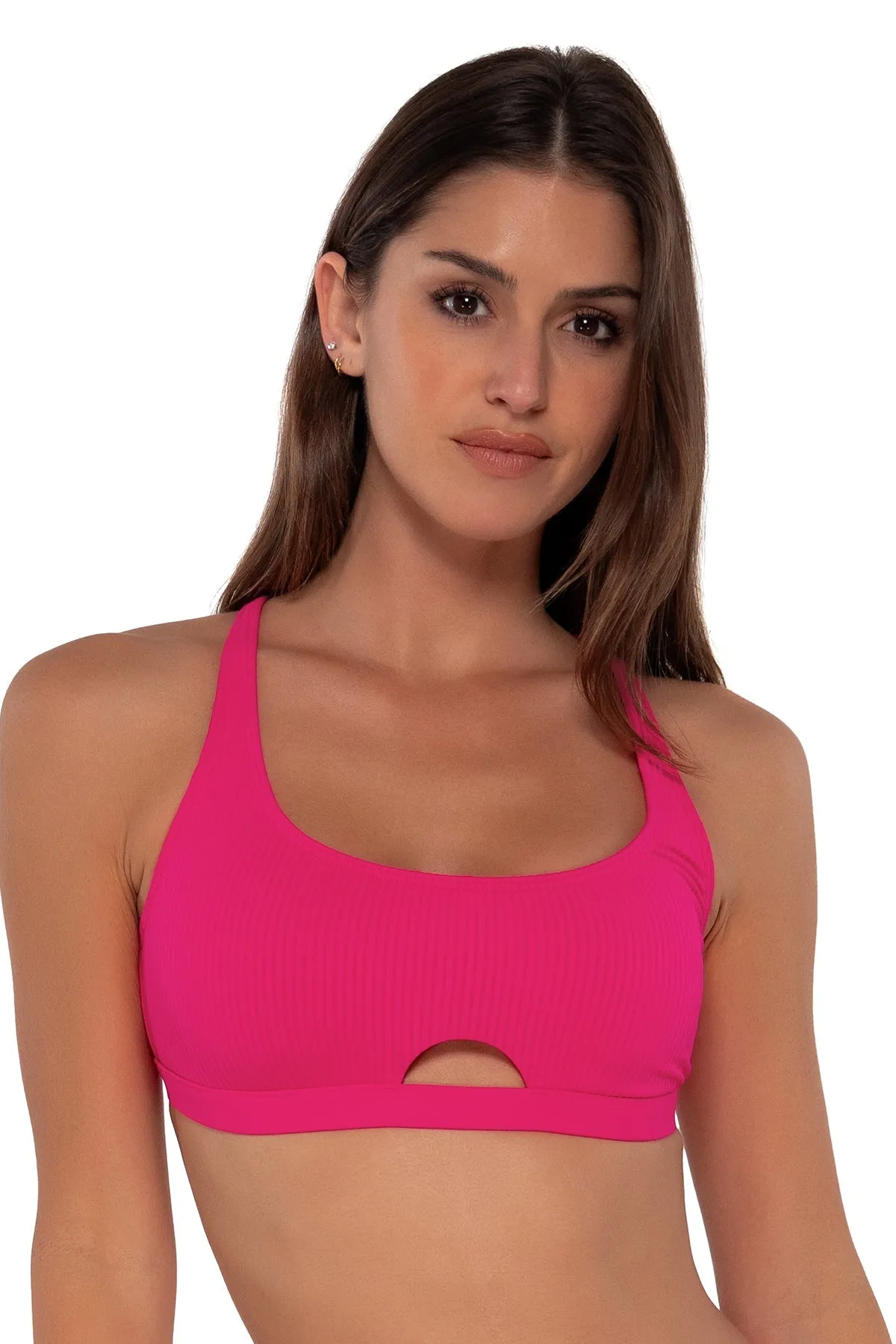 Sunsets Begonia Sandbar Rib Brandi Bralette Top