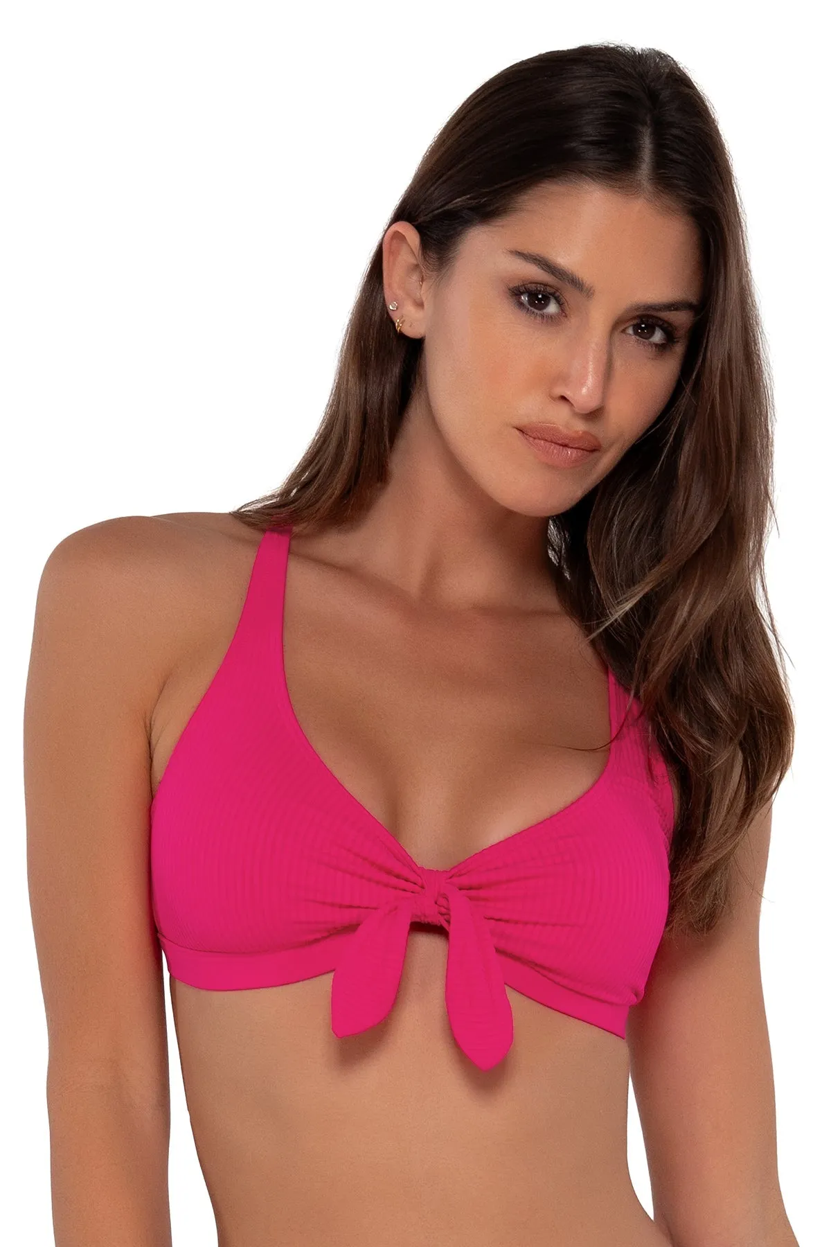 Sunsets Begonia Sandbar Rib Brandi Bralette Top