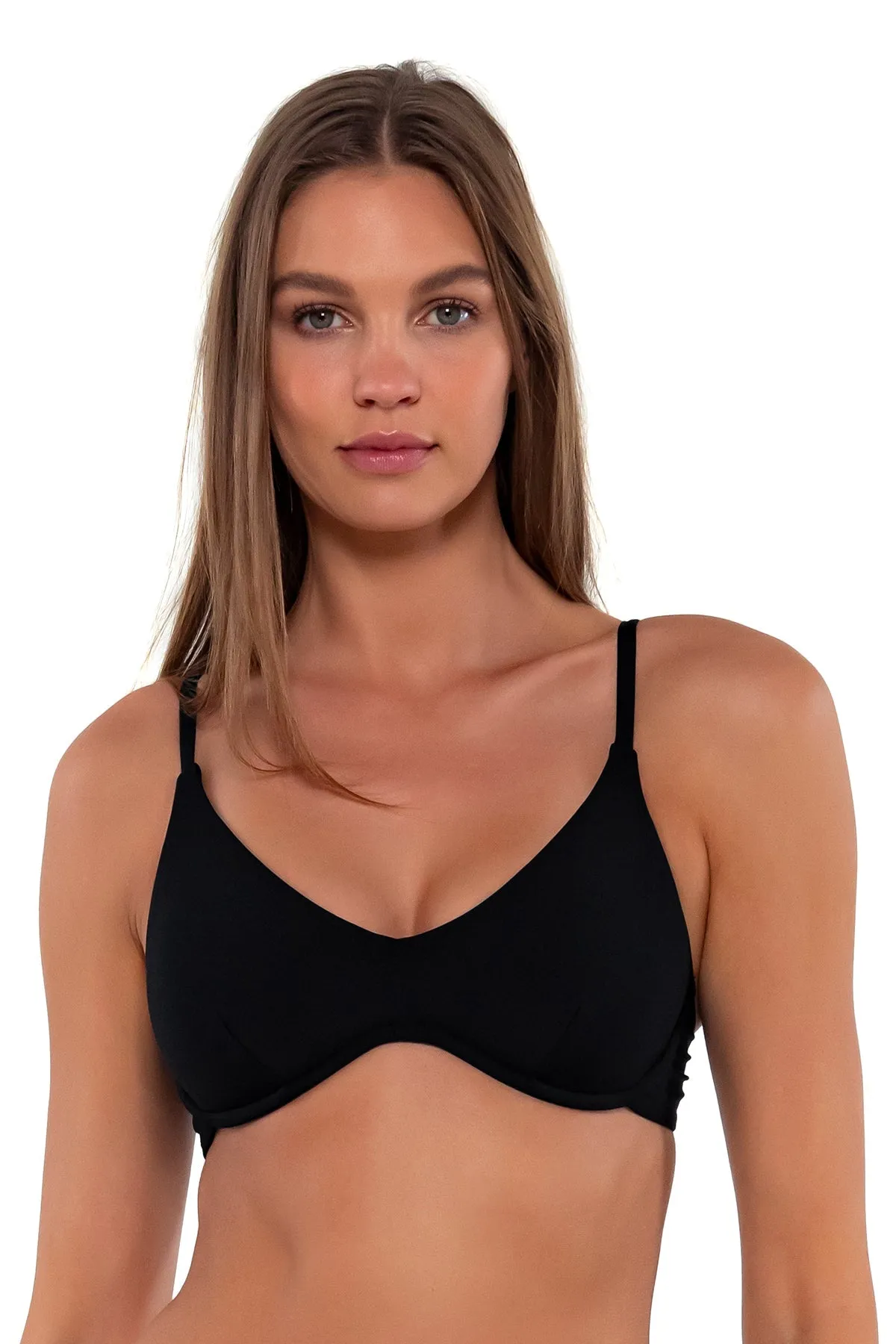 Sunsets Black Brooke U-Wire Top
