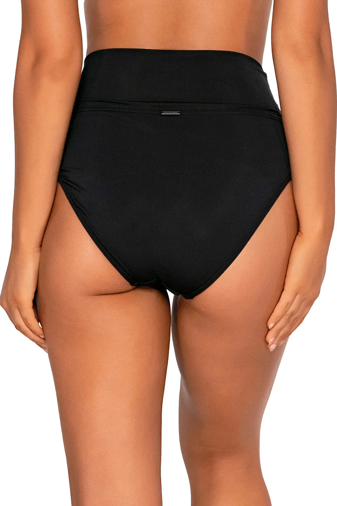 Sunsets Black Hannah High Waist Bottom