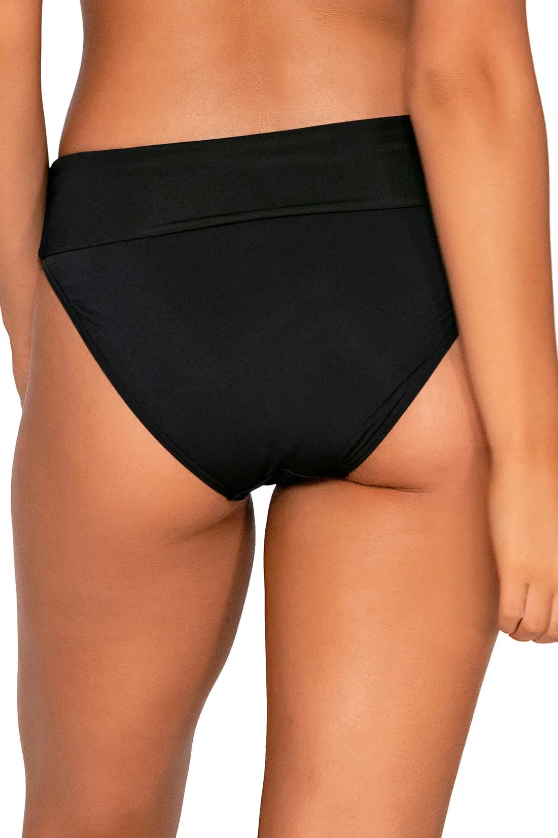 Sunsets Black Hannah High Waist Bottom
