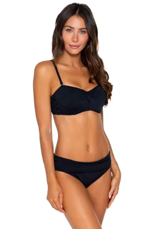Sunsets Black Iconic Twist Bandeau Top