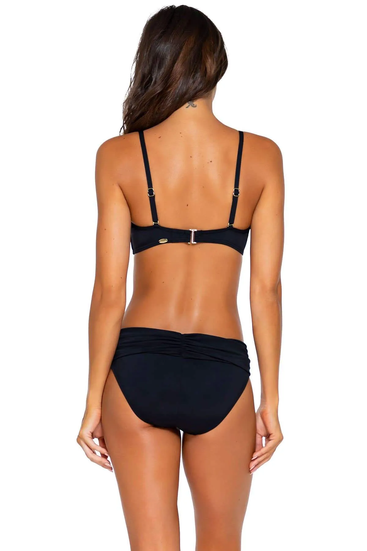 Sunsets Black Iconic Twist Bandeau Top