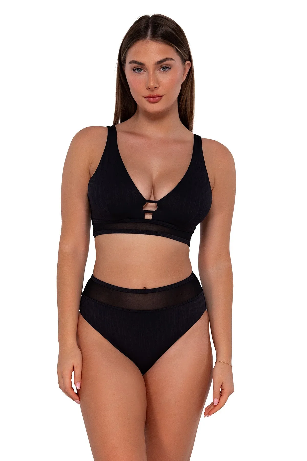 Sunsets Black Seagrass Texture Danica Top