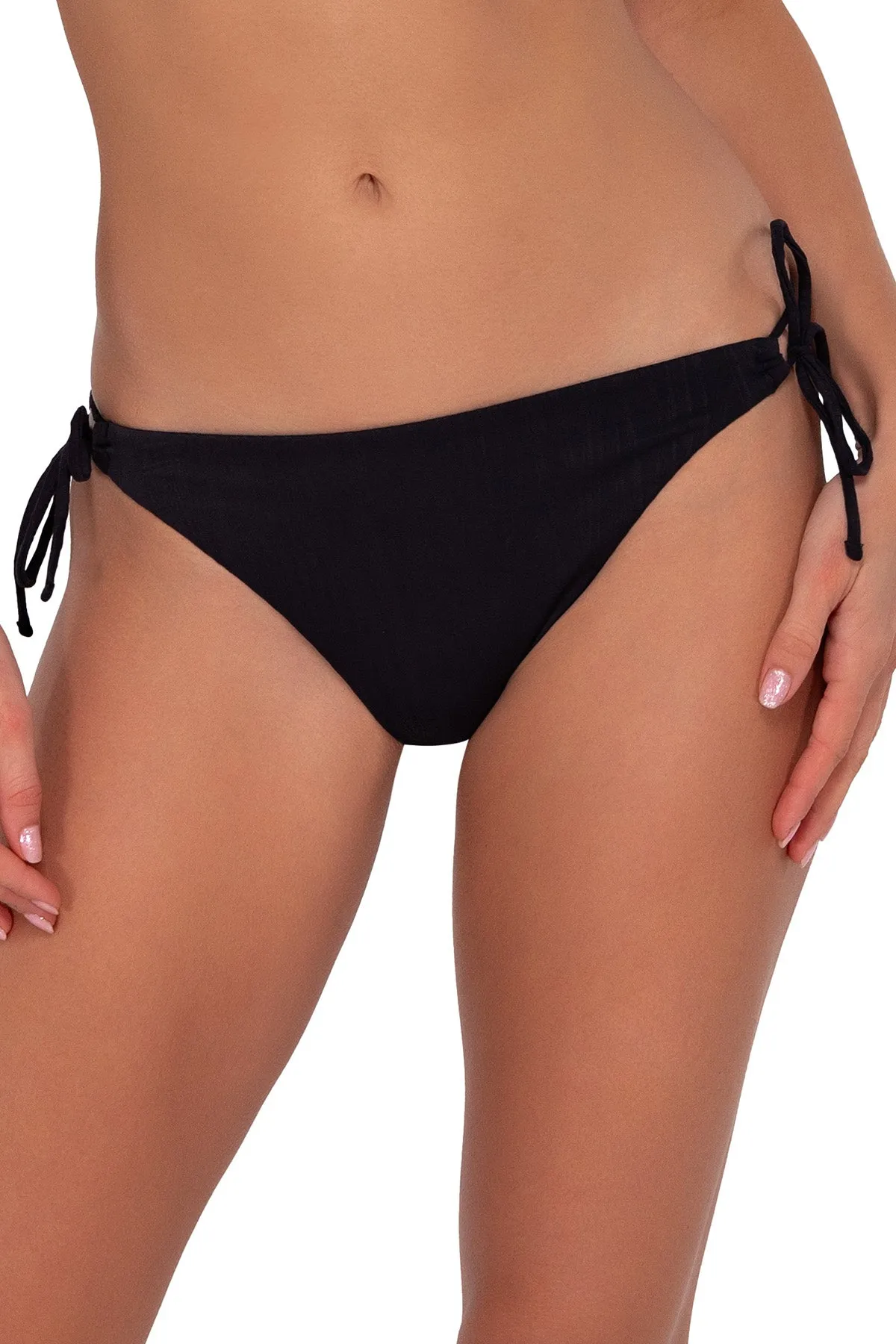Sunsets Black Seagrass Texture Everlee Tie Side Bottom