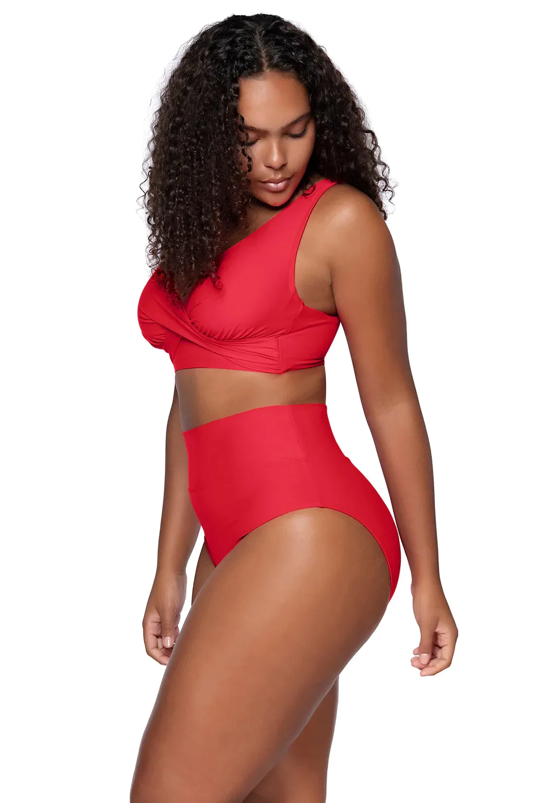 Sunsets Geranium Hannah High Waist Bottom
