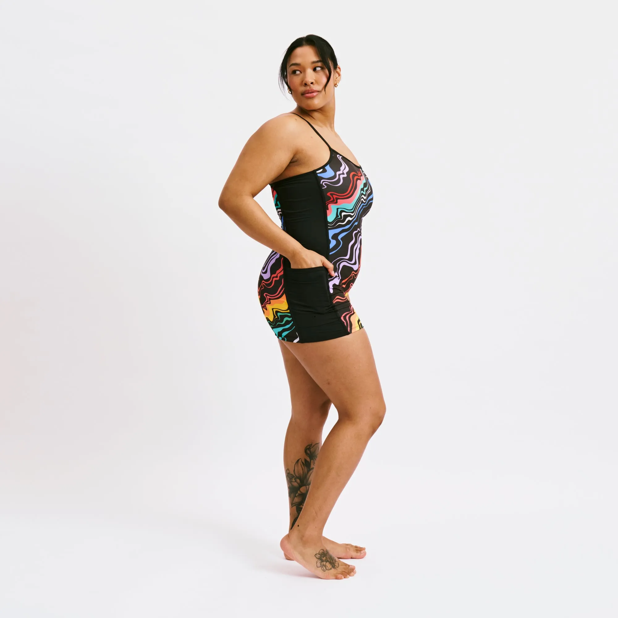 Swim 3.5" Skinny Strap Unisuit - Making Waves