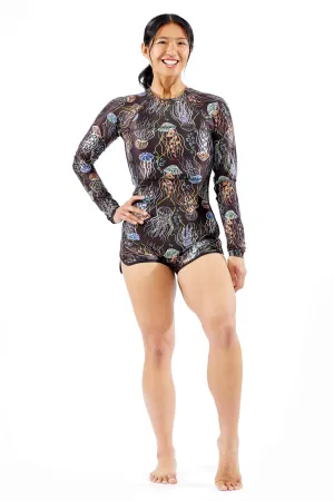 Swim 3" Shortie Long Sleeve Unisuit - Don't Be Jelly