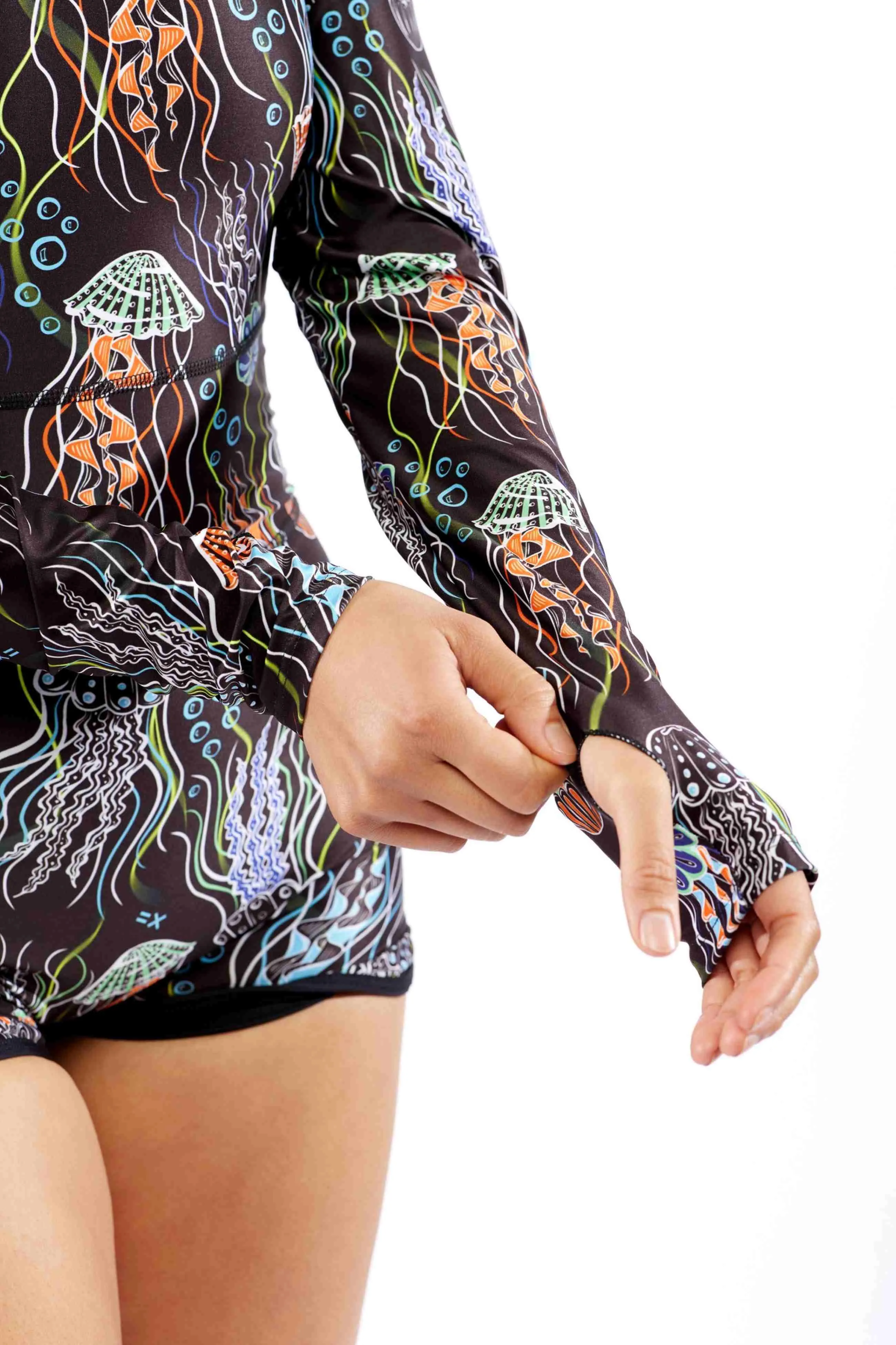 Swim 3" Shortie Long Sleeve Unisuit - Don't Be Jelly