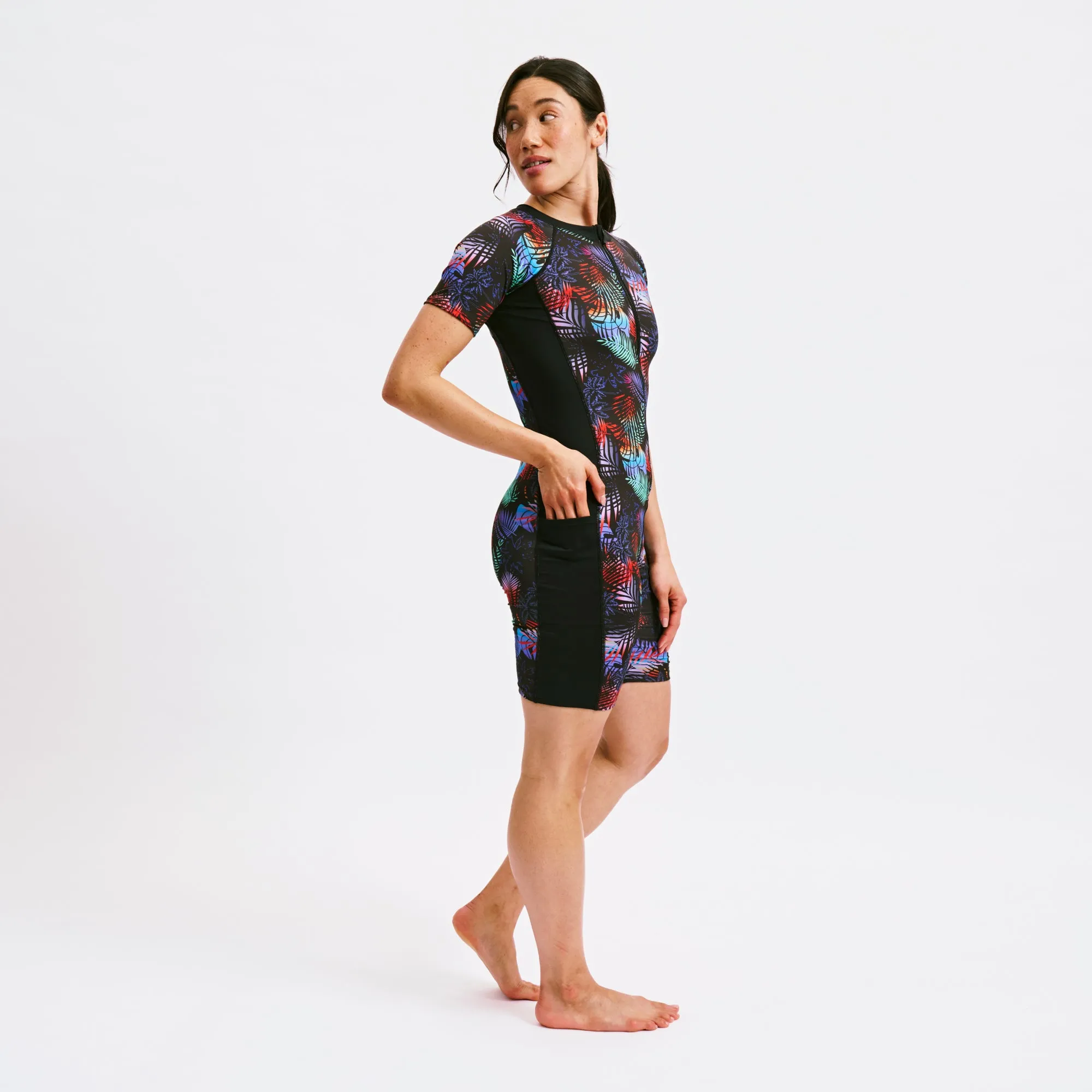 Swim 6" Unisuit - Palm Dreams