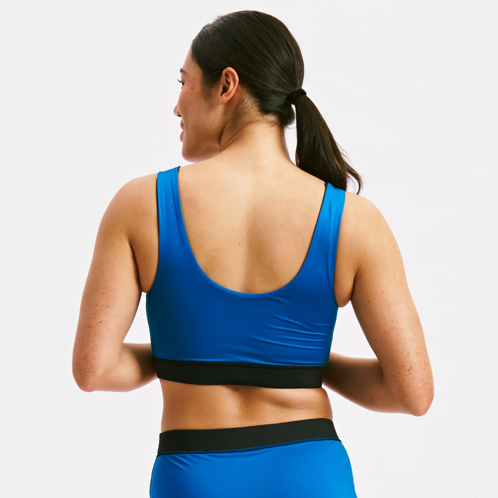 Swim Reversible Sport Top - Marina Blue