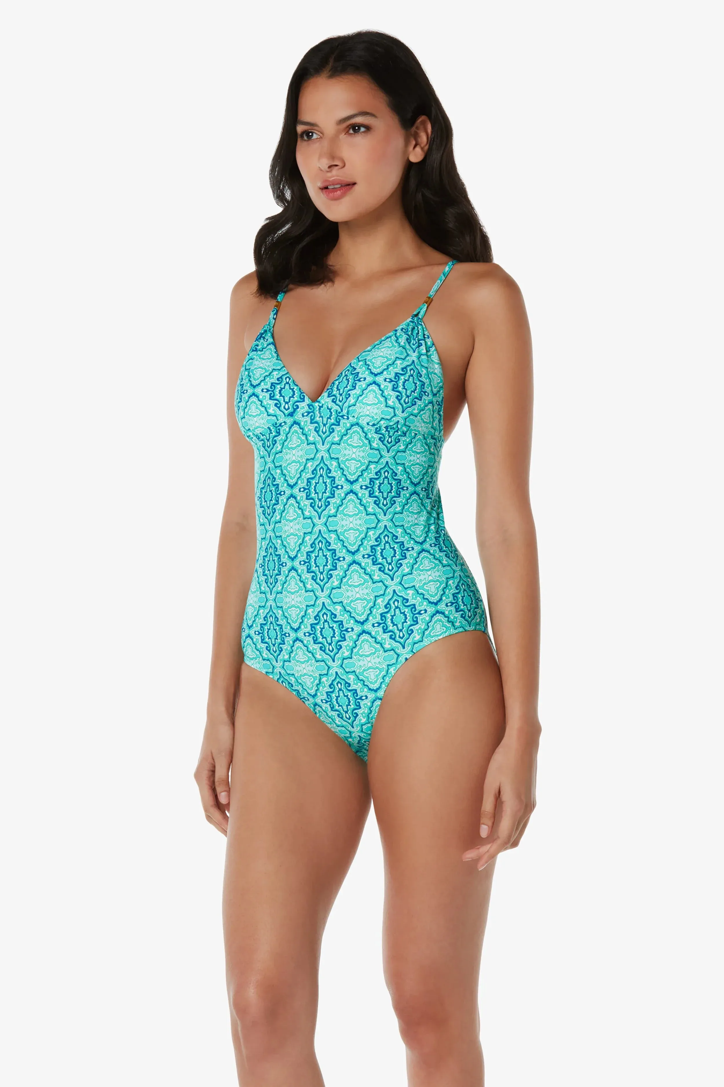 Tie Back One-Piece  |  Marbella Tile