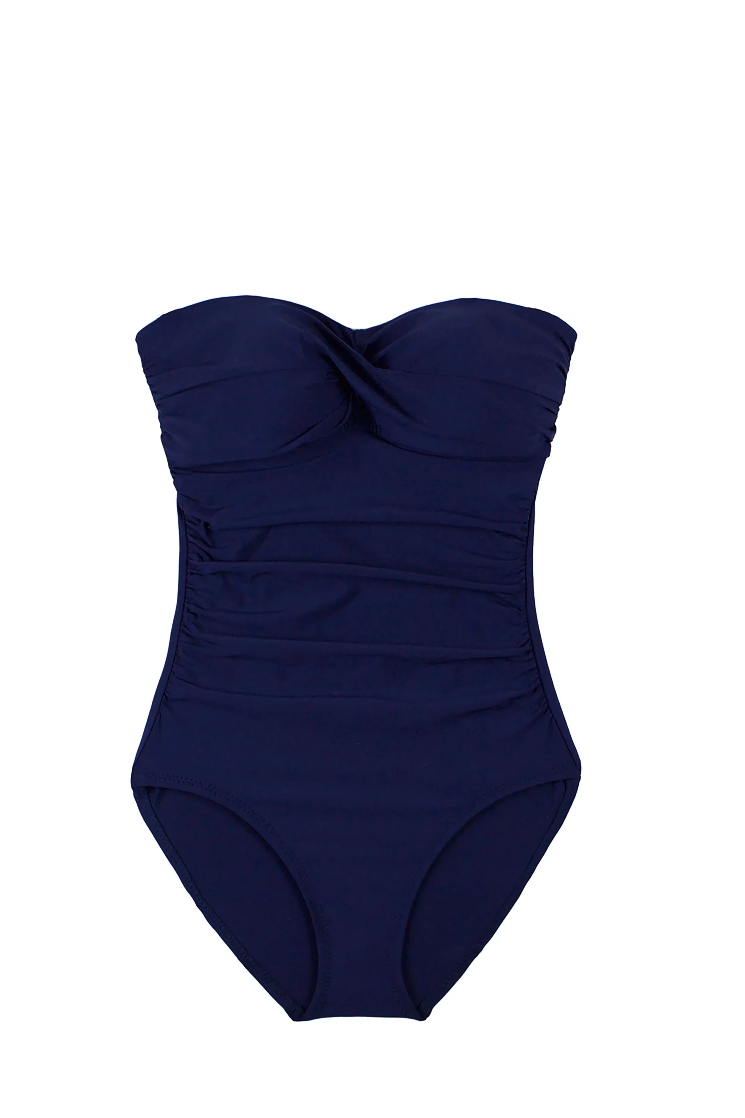 Twist Bandeau One-Piece  |  Navy