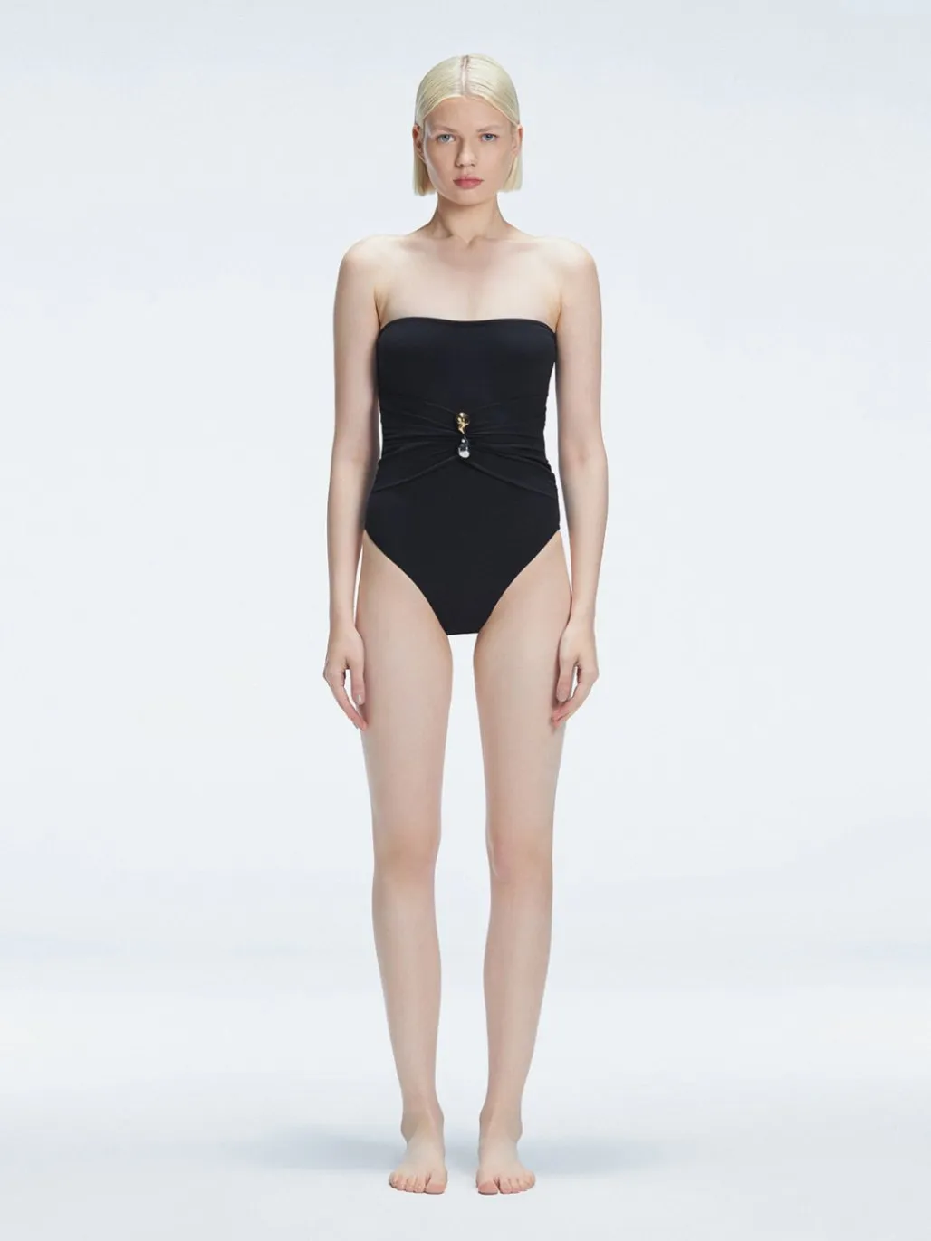 Ursula Black Bandeau One Piece Swimsuit