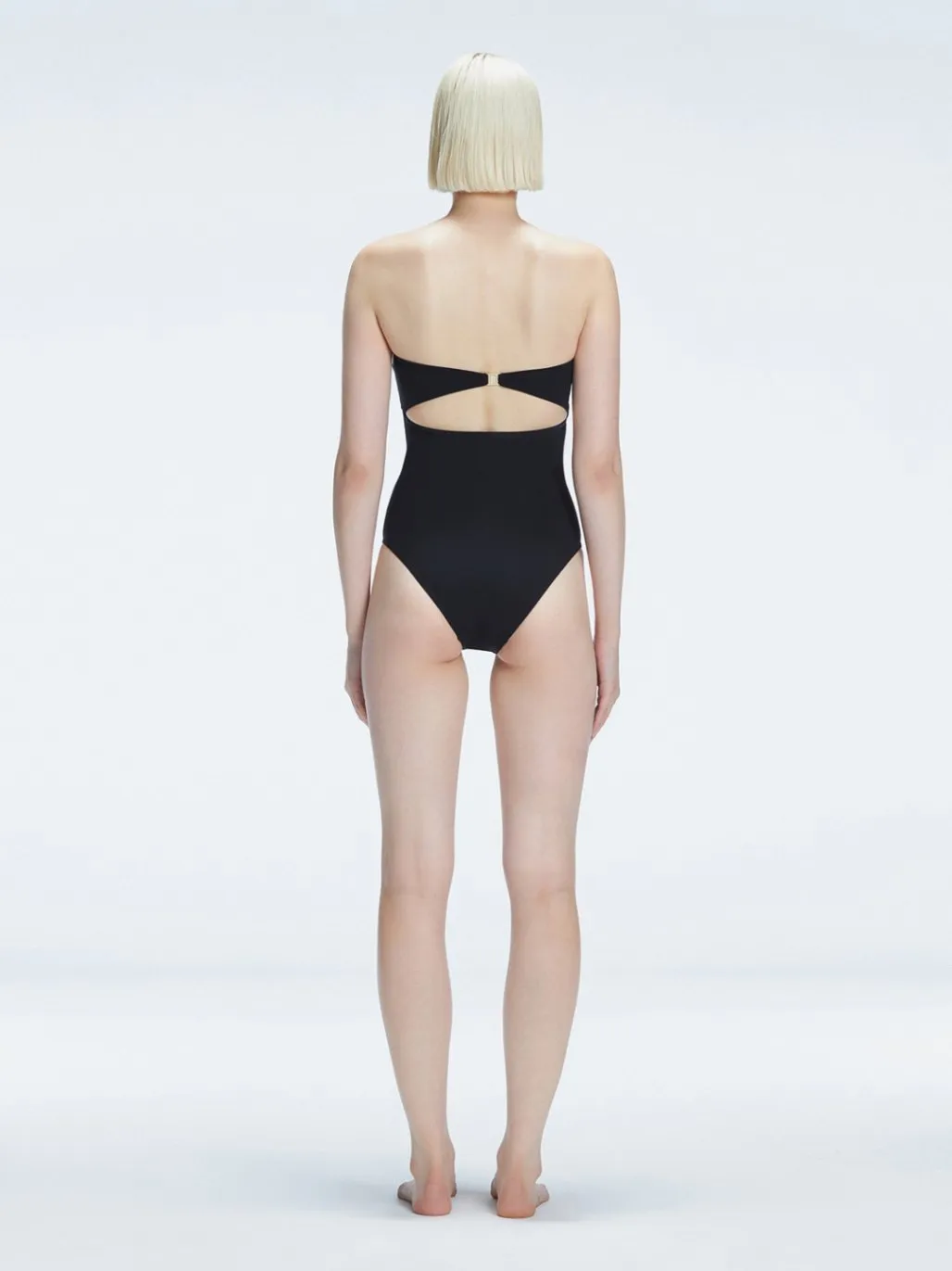 Ursula Black Bandeau One Piece Swimsuit