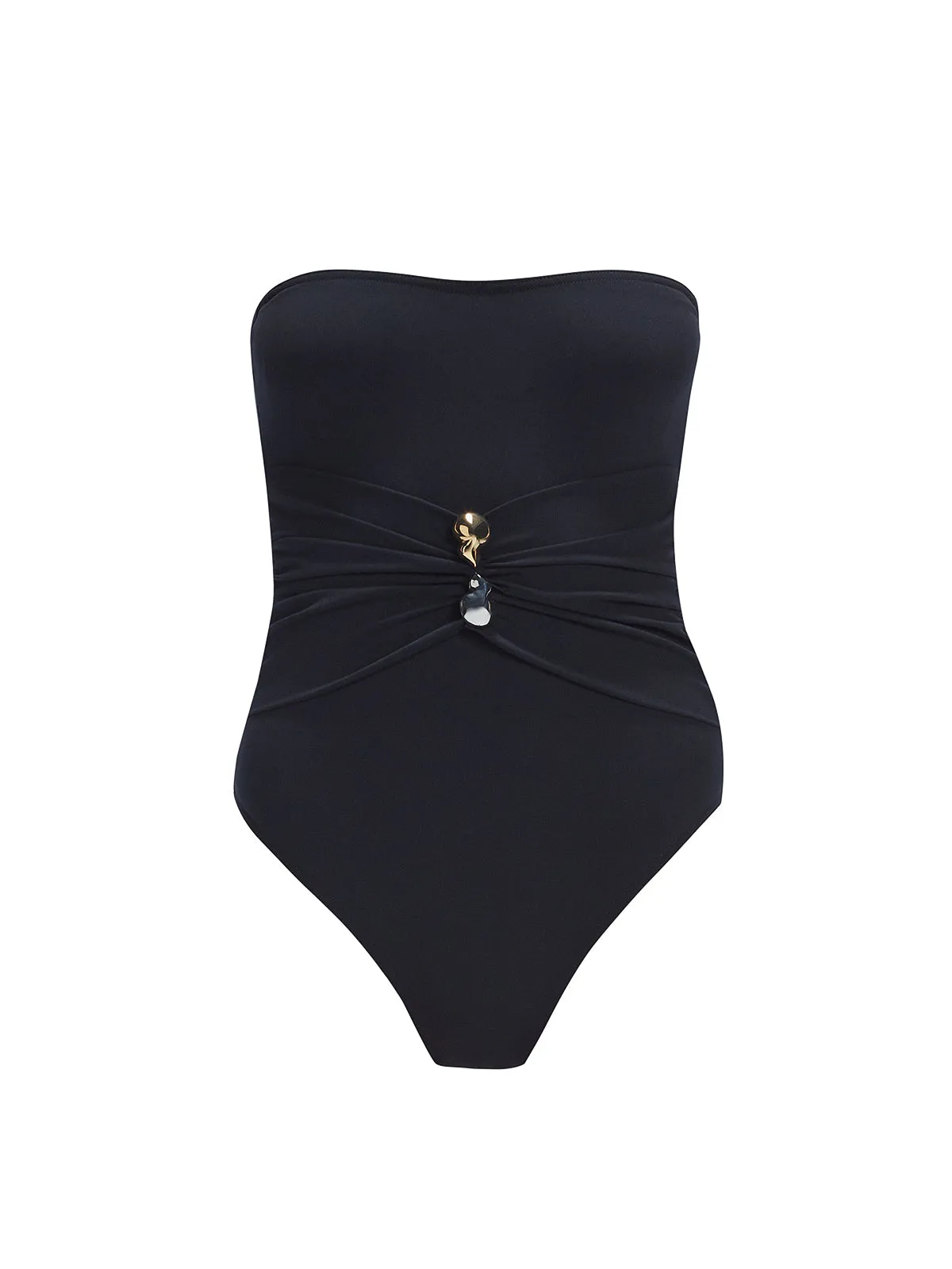 Ursula Black Bandeau One Piece Swimsuit