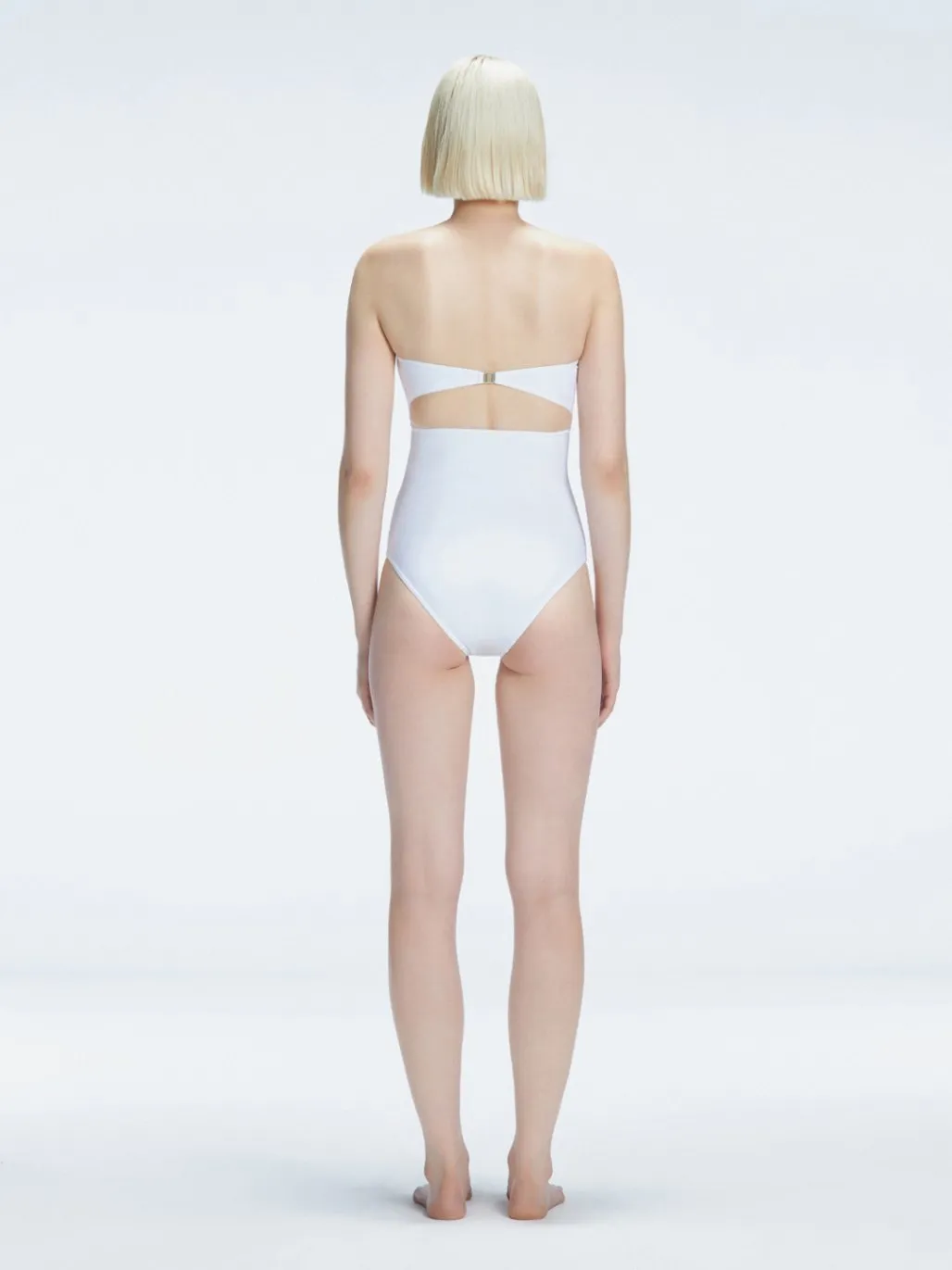 Ursula White Bandeau One Piece Swimsuit